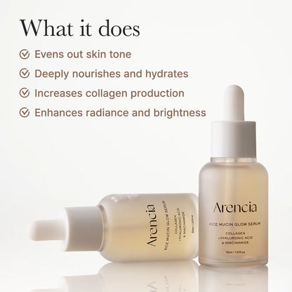 Arencia Rice Mucin Glow Serum 30ml | Hydraterend Glass Skin Serum – MyKStyle