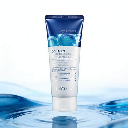 Farmstay Collagen Water Full Moist Deep Cleansing Foam 180ml | Hydraterende Cleanser – MyKStyle