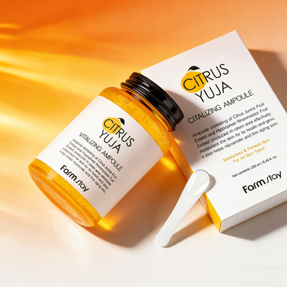 Farmstay Citrus Yuja Vitalizing Ampoule 250ml | Glow & Vitamin Serum – MyKStyle