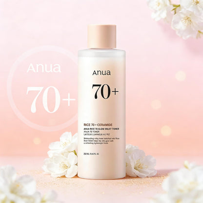Anua Rice 70 Glow Milky Toner 250ml | Hydraterende Glow Toner – MyKStyle - Mykstyle