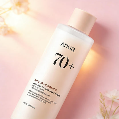 Anua Rice 70 Glow Milky Toner 250ml | Hydraterende Glow Toner – MyKStyle - Mykstyle
