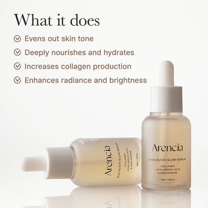 Arencia Rice Mucin Glow Serum 30 50g | Hydraterend Glass Skin Serum – MyKStyle - Mykstyle