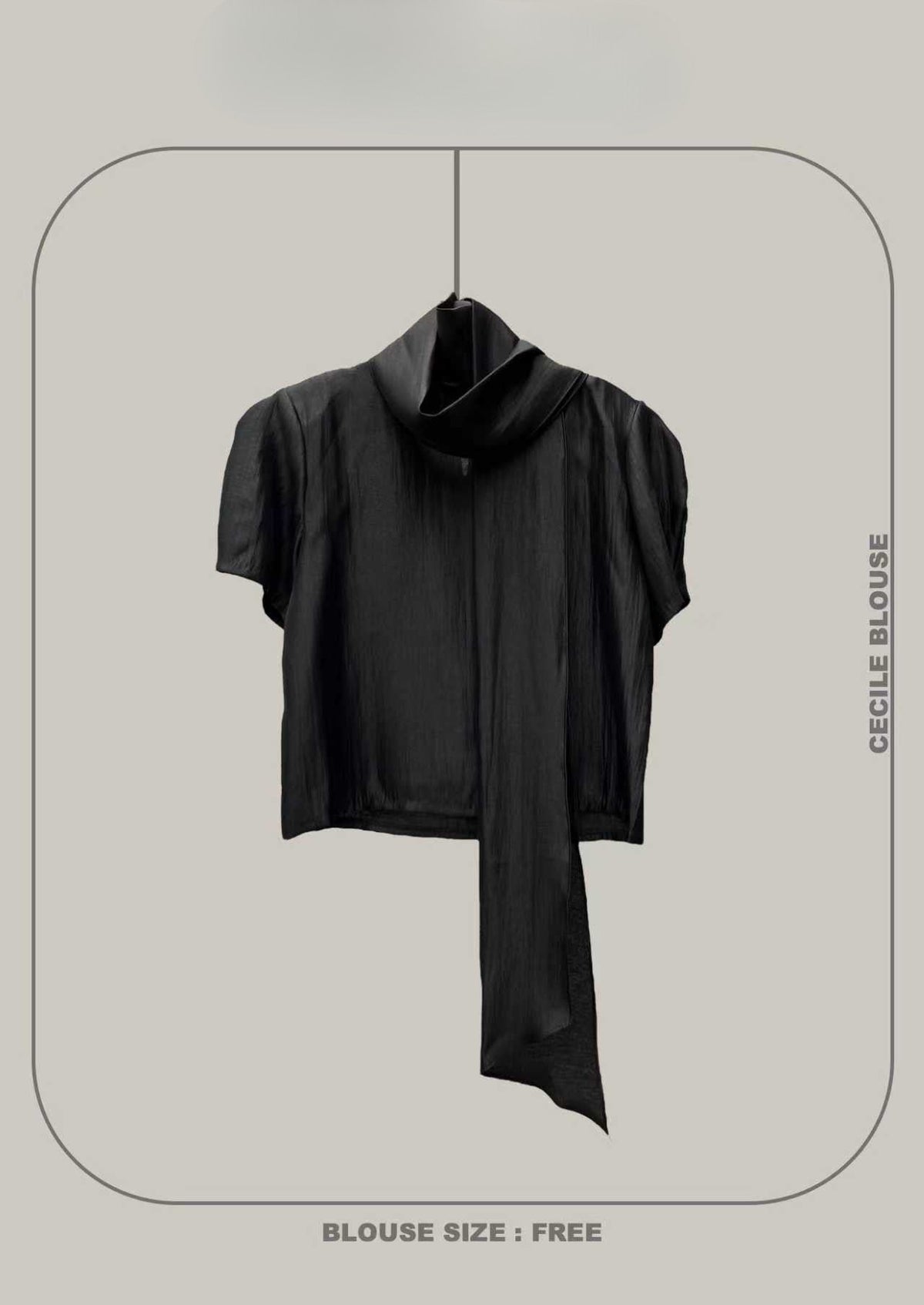 Cecile Draped Blouse – Black - Mykstyle