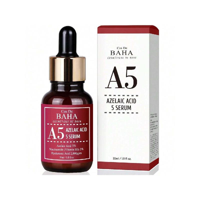 Cos De BAHA A5 Azelaic Acid 5% Serum 30ml | Milde Acne & Redness Care – MyKStyle - Mykstyle