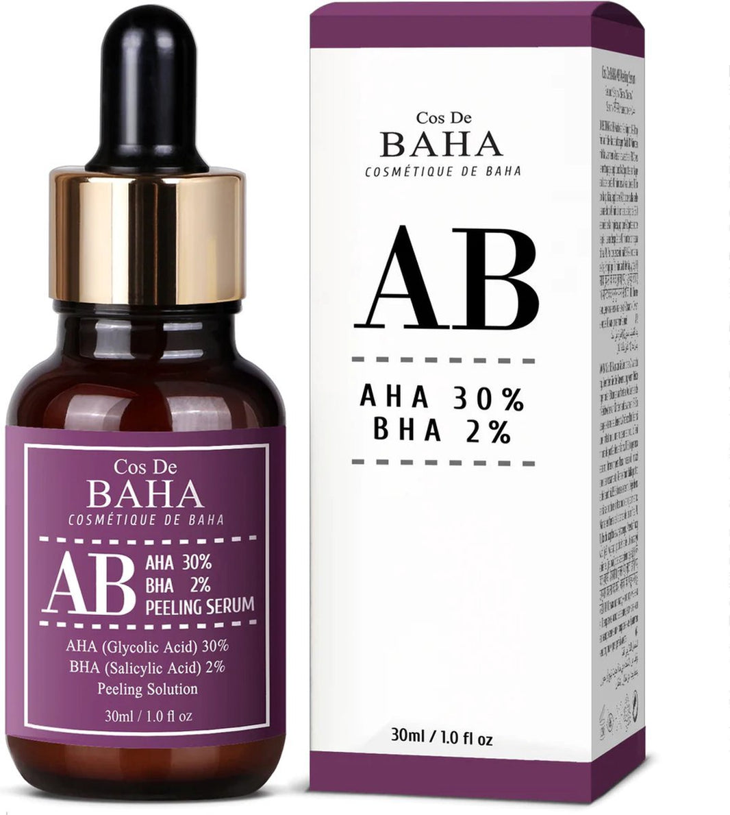 Cos De BAHA AHA 30% BHA 2% Peeling Serum (AB) 30ml | Intensieve Exfoliatie – MyKStyle - Mykstyle