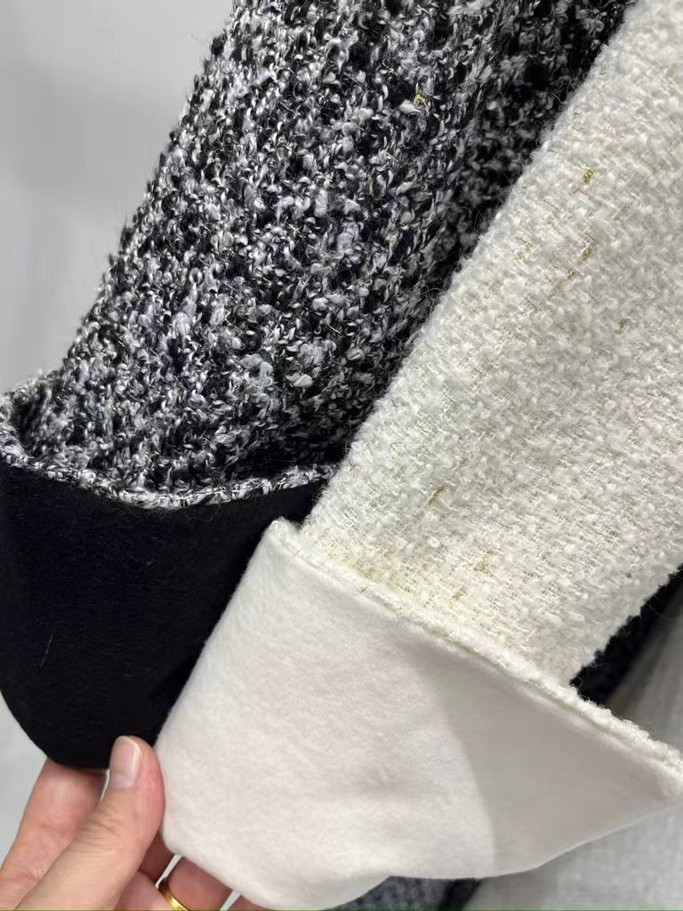 Elle Tweed Midi Jurk – Tijdloze Elegantie - Mykstyle