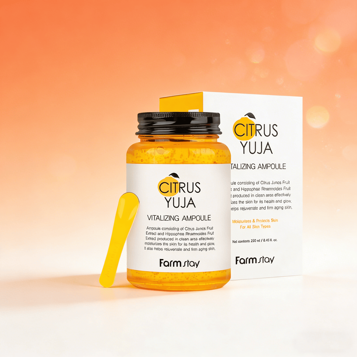 Farmstay Citrus Yuja Vitalizing Ampoule 250ml | Glow & Vitamin Serum – MyKStyle - Mykstyle