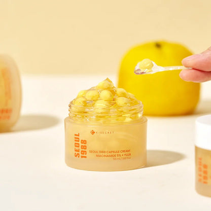 K-SECRET SEOUL 1988 Capsule Cream Niacinamide 5% + Yuja 50ml | Glow & Brightening – MyKStyle - Mykstyle