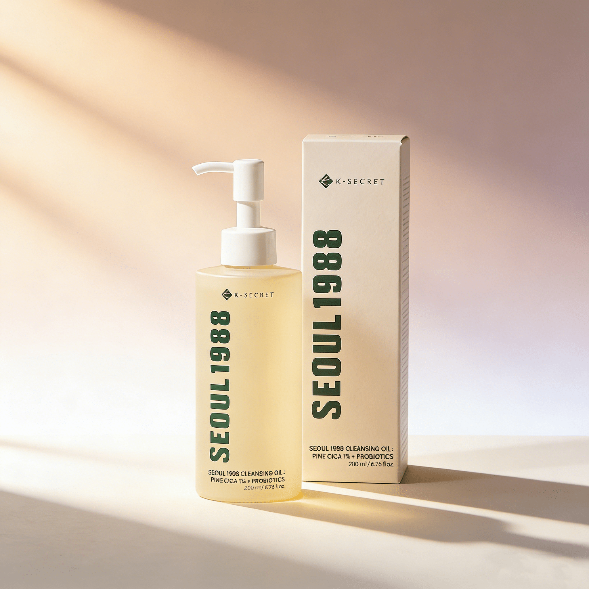 K-SECRET SEOUL 1988 Pine Cica 1% + Probiotics Cleansing Oil 200ml | Zachte Olie Cleanser – MyKStyle - Mykstyle