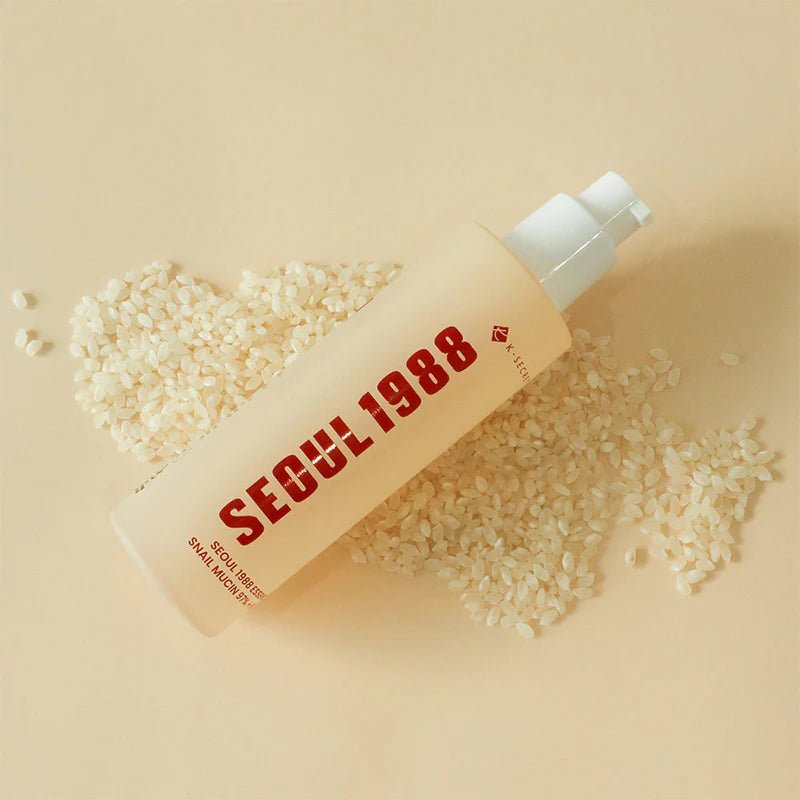 K-SECRET SEOUL 1988 Snail Mucin 97% + Rice Essence 100ml | Glass Skin Repair – MyKStyle - Mykstyle