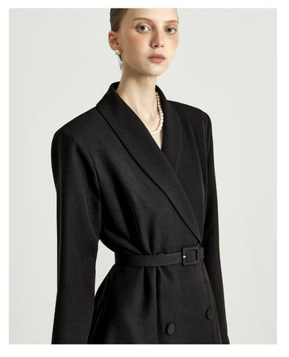 Maya Trench One-Piece Jurk – Zwart / Wine - Mykstyle