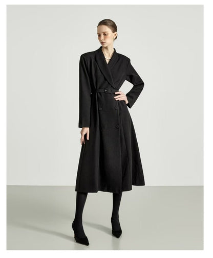 Maya Trench One-Piece Jurk – Zwart / Wine - Mykstyle