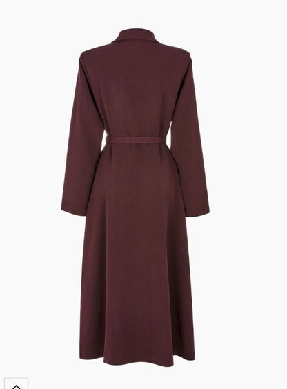Maya Trench One-Piece Jurk – Zwart / Wine - Mykstyle