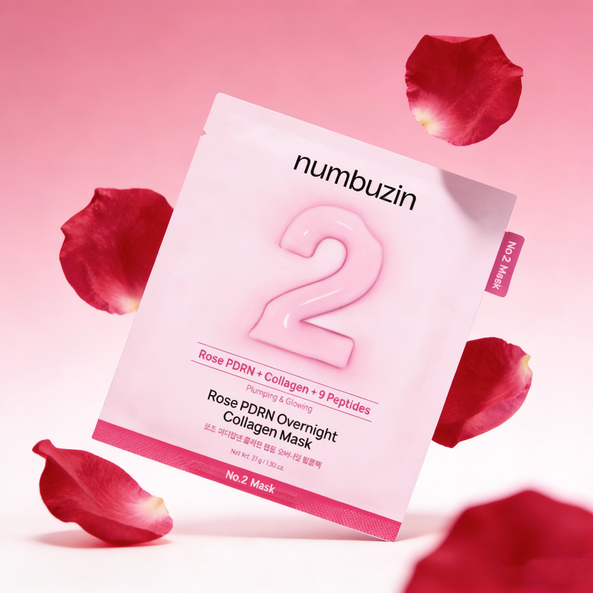 Numbuzin – No.2 Rose PDRN Overnight Collagen Mask - Mykstyle