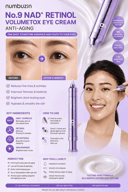 Numbuzin No.9 NAD+ Retinol Volumetox Eye Cream 10ml | Anti - Aging | MyKStyle - Mykstyle