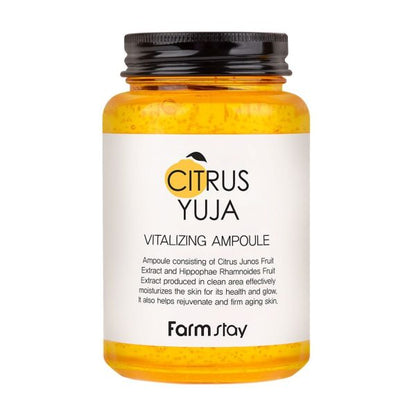Farmstay Citrus Yuja Vitalizing Ampoule 250ml | Glow & Vitamin Serum – MyKStyle